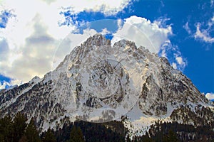 Pyrenees, the Encantats in tortured waters photo