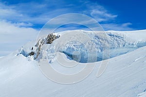 Montblanc glacier walk and climb in the Alps