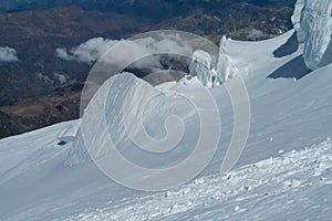 Montblanc glacier walk and climb in the Alps