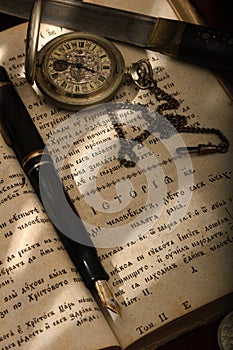 Montblanc pen and a watch