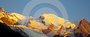 Montblanc summit from Chamonix