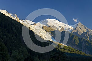 Montblanc summit from Chamonix