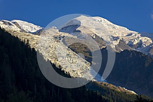 Montblanc summit from Chamonix