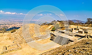 Monte Alban archaeological site in Oaxaca, Mexico