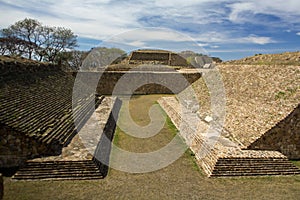 Monte Alban Oaxaca Mexico ancient ball game stadium huego de pelota photo