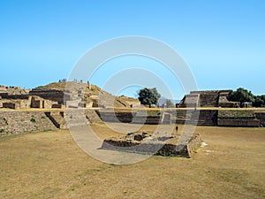 Monte Alban, Oaxaca, Mexico, South America : [Biggest ruins of ancient Zapotec city at the top of the mountain, UNES