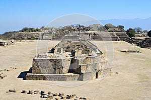 Monte Alban pyramid ruins in Oaxaca