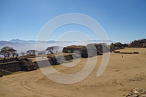 Monte Alban - the ruins of the Zapotec civilization in Oaxaca, M