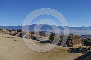 Monte Alban - the ruins of the Zapotec civilization in Oaxaca, M