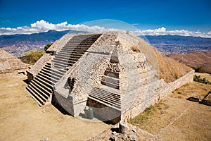 Monte Alban ruins of the Zapotec civilization in Oaxaca, Mexico