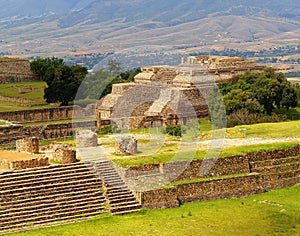 Monte alban pyramids in oaxaca mexico VI photo