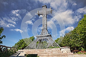 Monte Amiata, Tuscany, Italy: the monumental iron cross