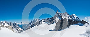 Monte Bianco panoramic landscape with Dente Del Gigante photo