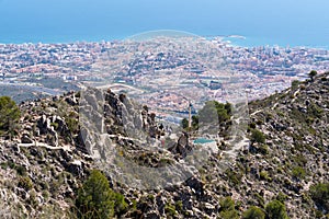 Monte Calamorro view to Benalmadena Spain near cable car tourist attraction photo