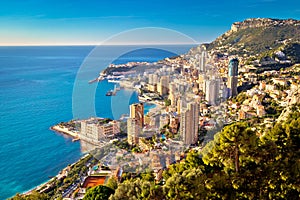 Monte Carlo cityscape colorful view from above