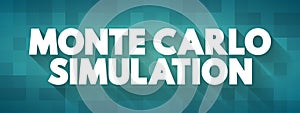 Monte Carlo Method - mathematical technique that allows people to quantitatively account for risk in forecasting and decision-