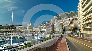 Monte Carlo Port Hercule panorama timelapse hyperlapse. photo