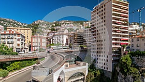 Monte Carlo Railway Station Gare de Monaco timelapse, Principality of Monaco.