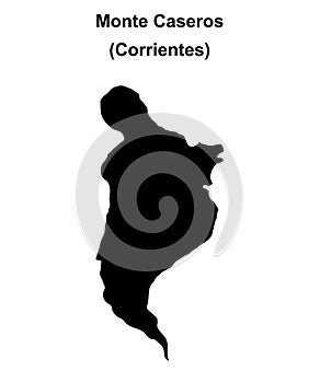 Monte Caseros outline map