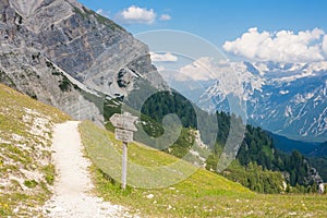 Monte cristallo massif - tourist path photo