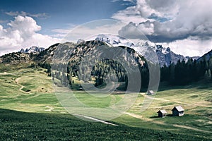 Monte Cristallo in the sexten Dolomites near Cortina d\'Ampezzo. Italy, Europe