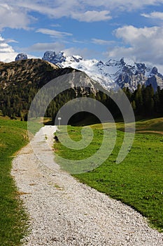 Monte Cristallo in the sexten Dolomites near Cortina d\'Ampezzo. Italy, Europe