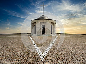 Monte grappa sanctuary, ossarium of italian and Austrian soldiers