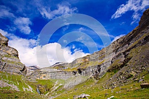 Monte Perdido Valle de Ordesa in Soaso circus Pyrenees Huesca photo