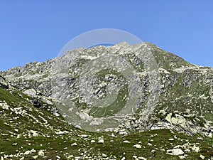 The Monte Prosa peak 2737 m in the massif of the Swiss Alps and in the area of the mountain St. Gotthard Pass Gotthardpass photo