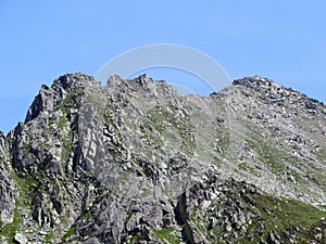 The Monte Prosa peak 2737 m in the massif of the Swiss Alps and in the area of the mountain St. Gotthard Pass Gotthardpass photo
