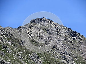 The Monte Prosa peak 2737 m in the massif of the Swiss Alps and in the area of the mountain St. Gotthard Pass Gotthardpass photo