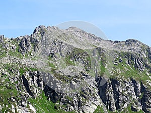 The Monte Prosa peak 2737 m in the massif of the Swiss Alps and in the area of the mountain St. Gotthard Pass Gotthardpass photo
