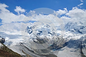 Monte Rosa - highest mountain of Swiss Alps