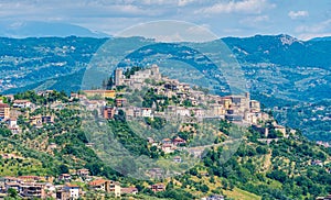 Panoramic view of Monte San Giovanni Campano, village near Frosinone, Lazio, Italy.