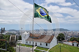 Monte Serrat church view in Santos