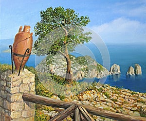 Monte Solaro on island Capri