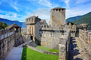 Montebello castel in Bellinzona, Tessin, Switzerland photo