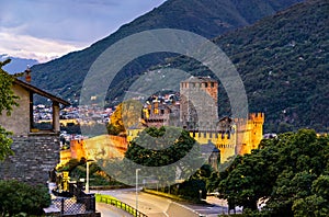 Montebello Castle in Bellinzona, Switzerland