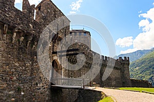 Montebello Castle in Bellinzona, Switzerland