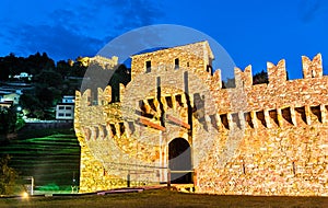 Montebello and Sasso Corbaro Castles in Bellinzona, Switzerland