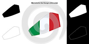 Montebello Sul Sangro outline map photo