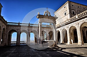 Montecassino Abbey, religious and historic destination in Cassino. Italy