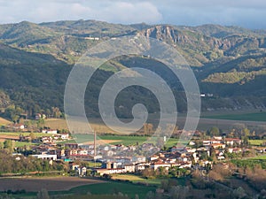 Montechiaro country  village of Bormida river valley , Piedmont Italy