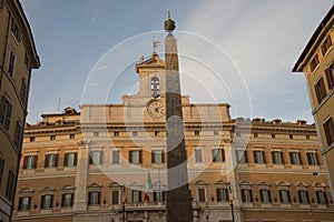 Montecitorio in the old town of Rome: Seat of the Representative