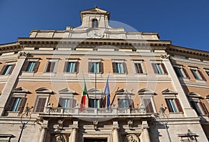 Montecitorio Palace in Rome Headquarters of the Italian Parliame photo