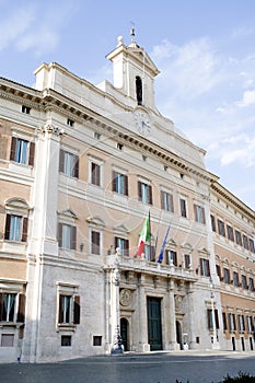 Montecitorio palace in Rome place of Italian parliament