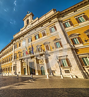 Montecitorio Palace on a sunny day photo