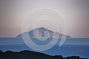 Montecristo island at sunset photo