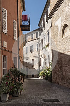 Montefano Macerata, Marches, Italy, historic town