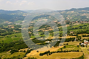 Montefeltro (Marches), landscape at summer